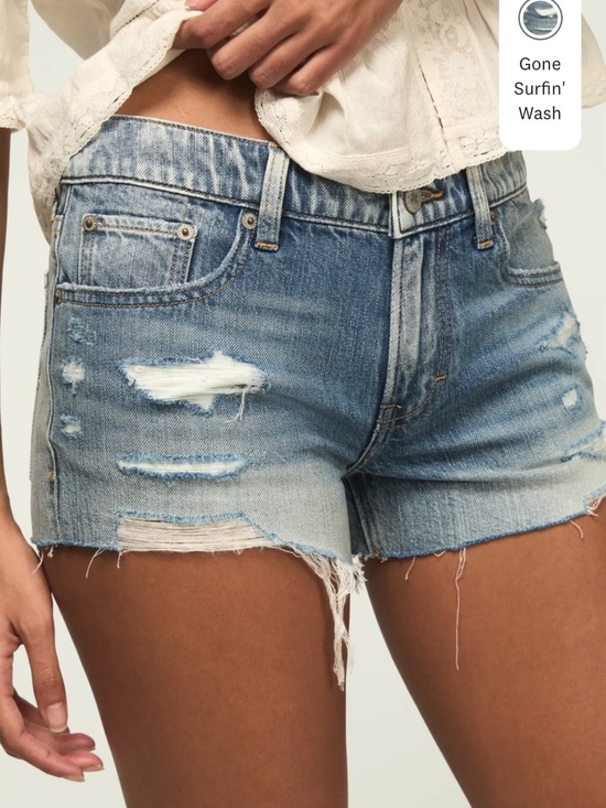 Lucky Brand Pants - Lucky Brand Mid Rise Festival Denim Shorts in Gone Surfin’ Wash Sz 30